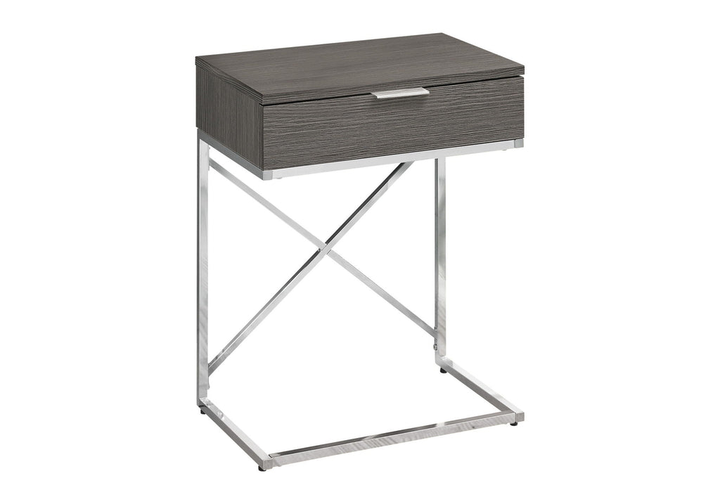 Accent Side Table with Storage Drawer, Spacious Tabletop, Contemporary Design