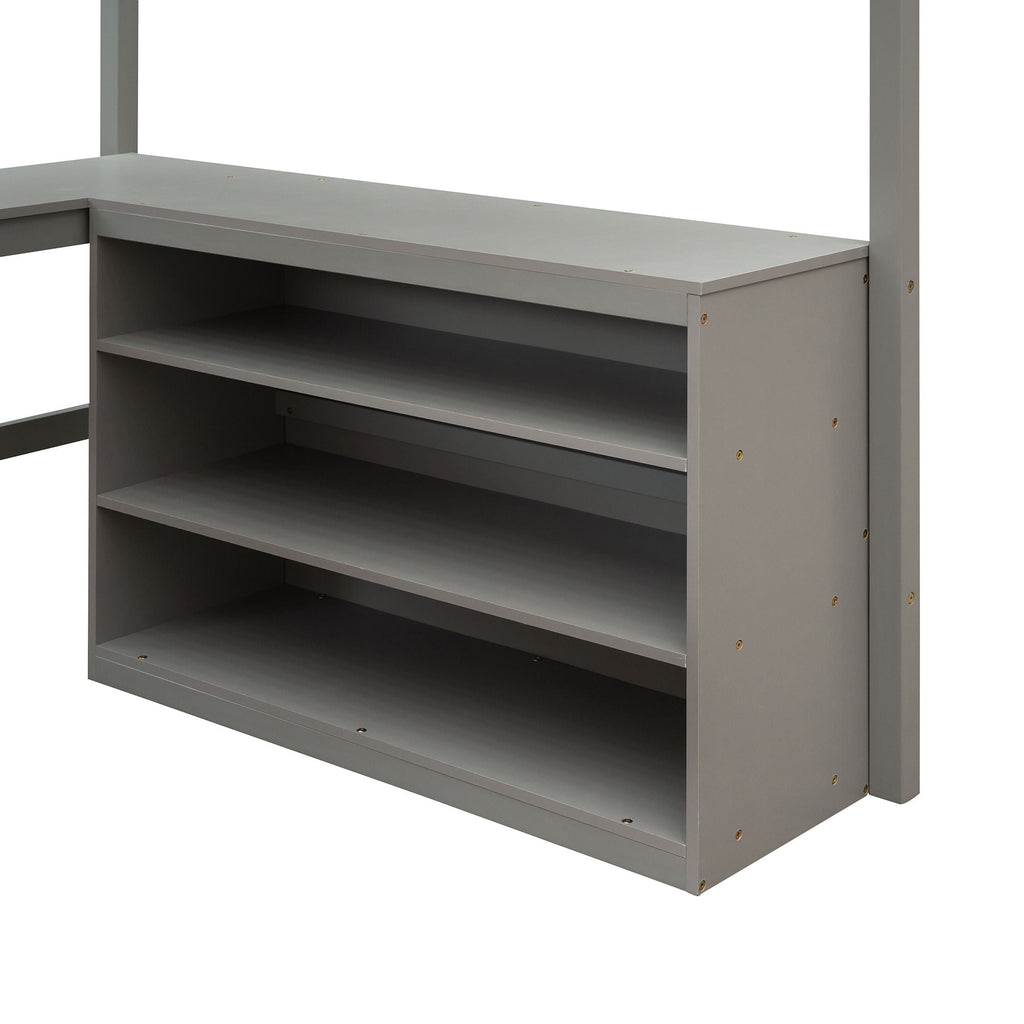 Loft Bed With Shelves With Desk