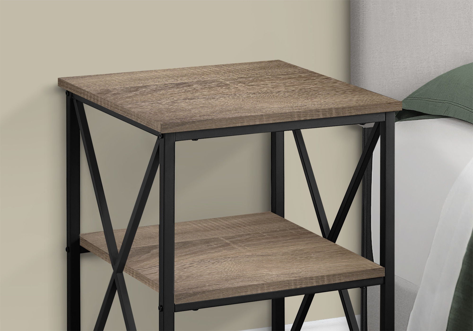 3 Tier Accent Table Side Marble Look Contemporary & Modern