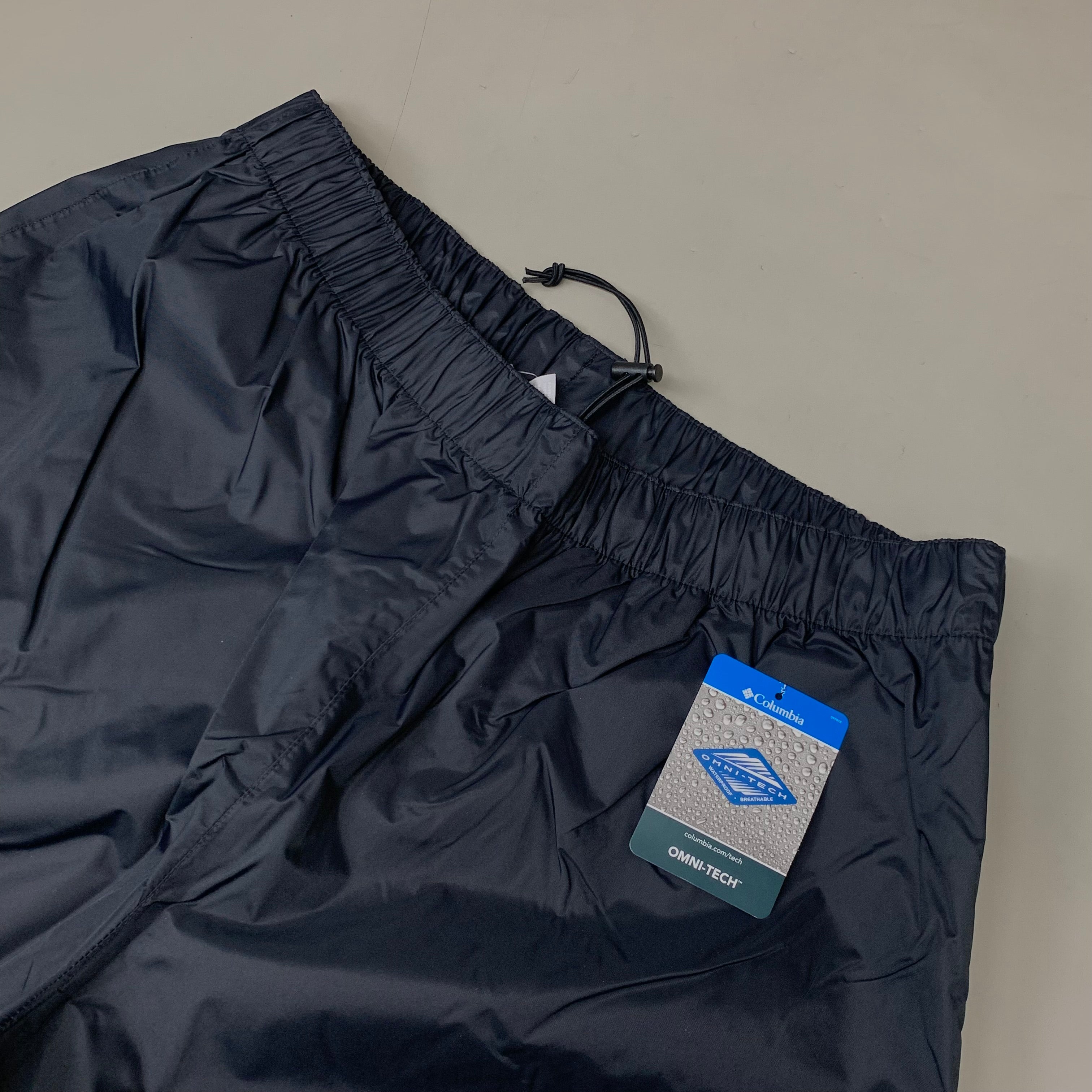 COLUMBIA Rebel Roamer Rain Pant Softshell Men's Sz L Inseam 32" Black XM8175-010