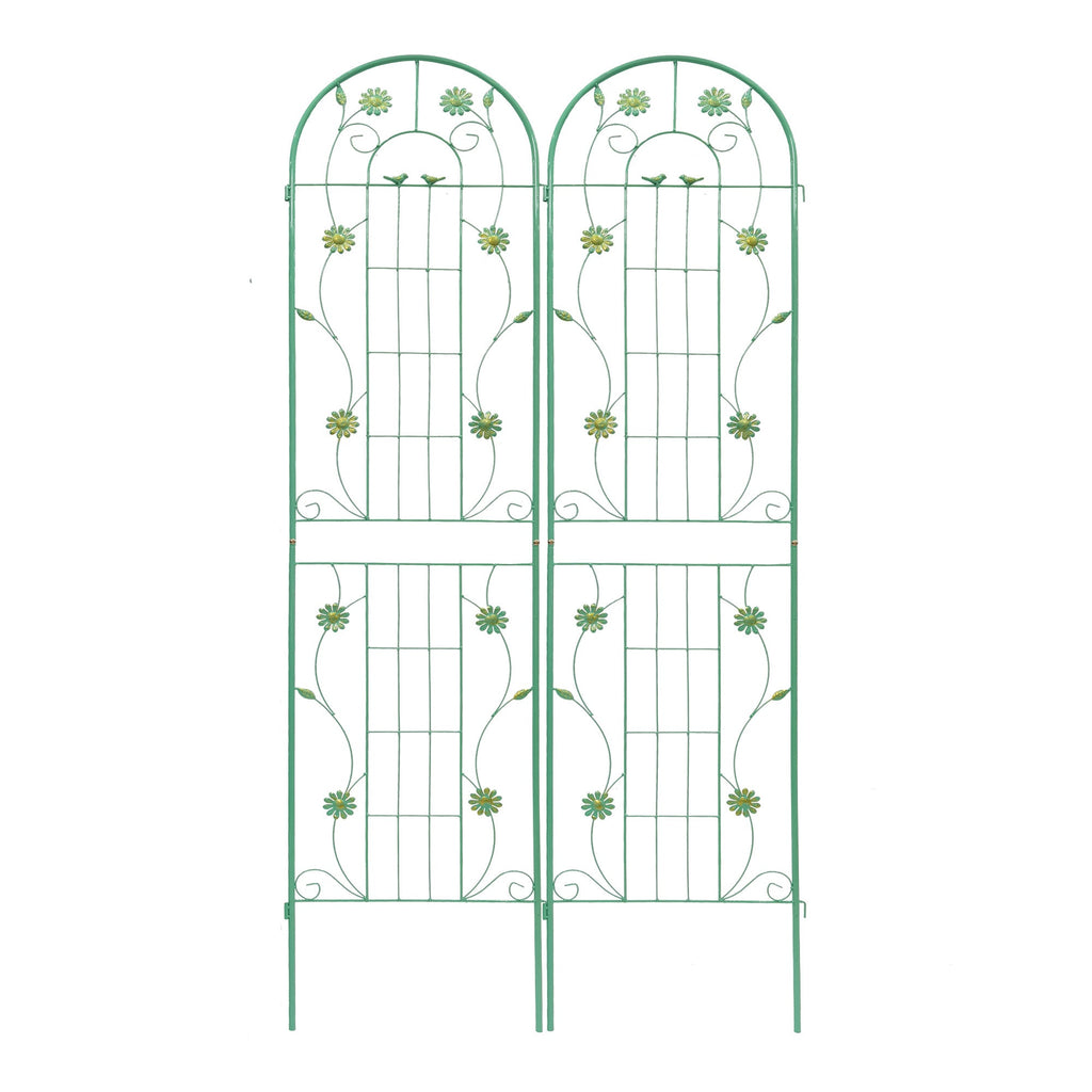 4 Pack Metal Garden Trellis 86.7'' x 19.7'' Rustproof Trellis for Climbing Plants
