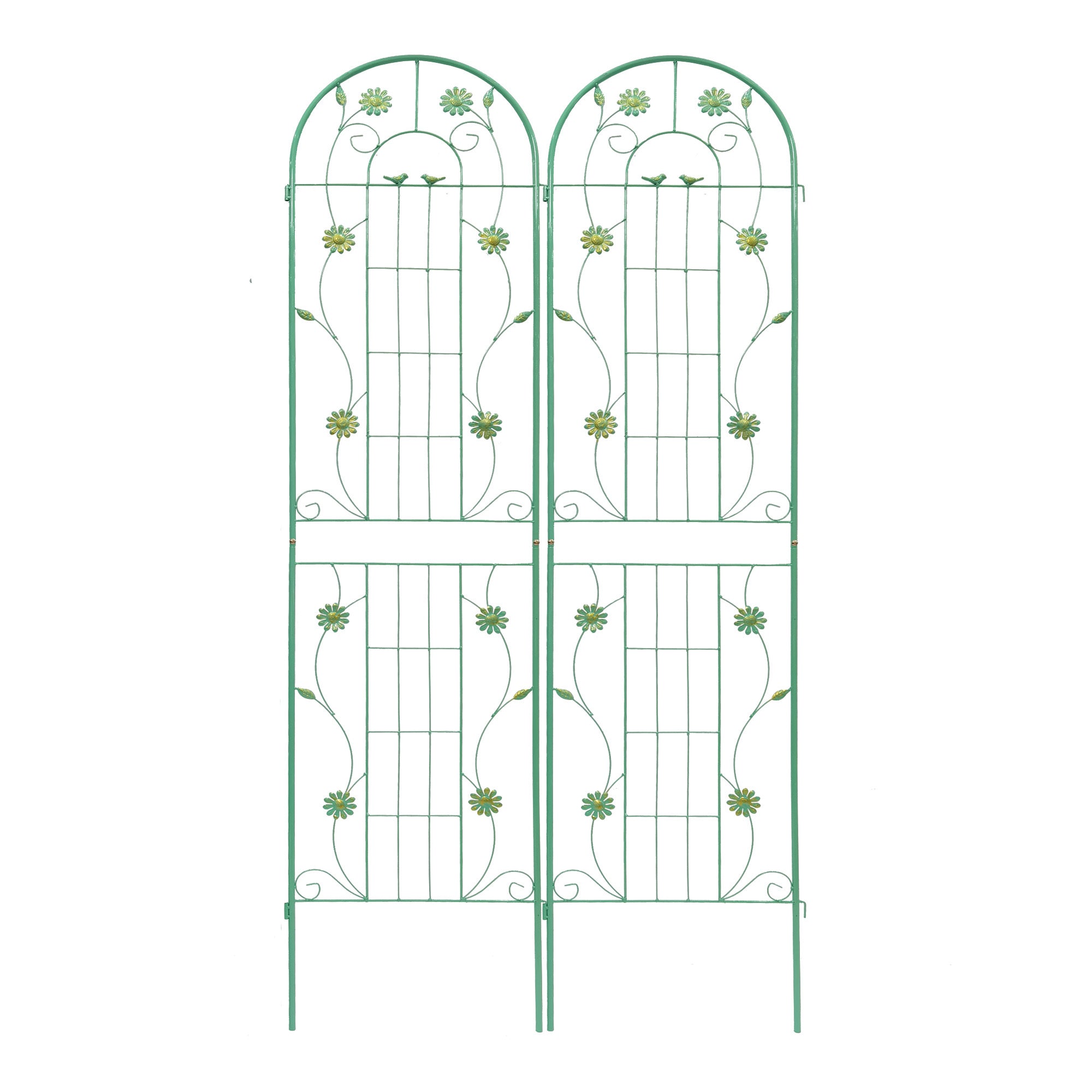 4 Pack Metal Garden Trellis 86.7'' x 19.7'' Rustproof Trellis for Climbing Plants