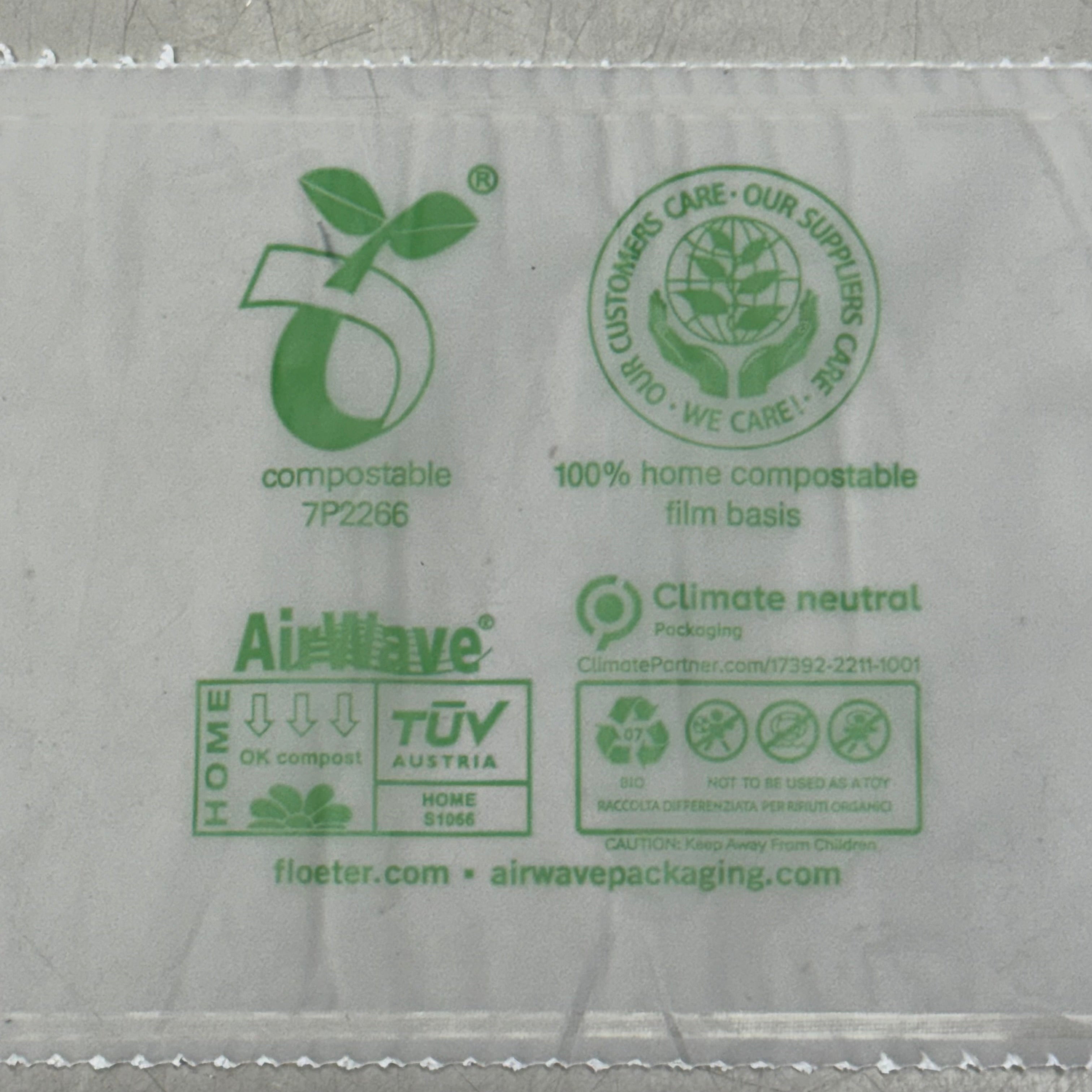 AIRWAVE (2 Rolls) Plantwave Small Pillow Cushion Film Plant Based 8"x4" - 1700' 700-371