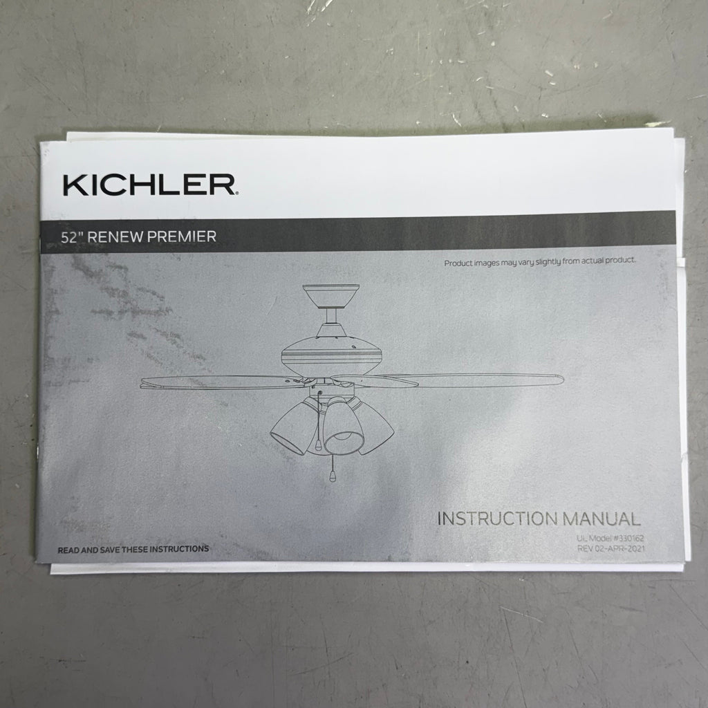 KICHLER Renew Premier Fan Sz 52", Oil Brushed Bronze 330162OBB