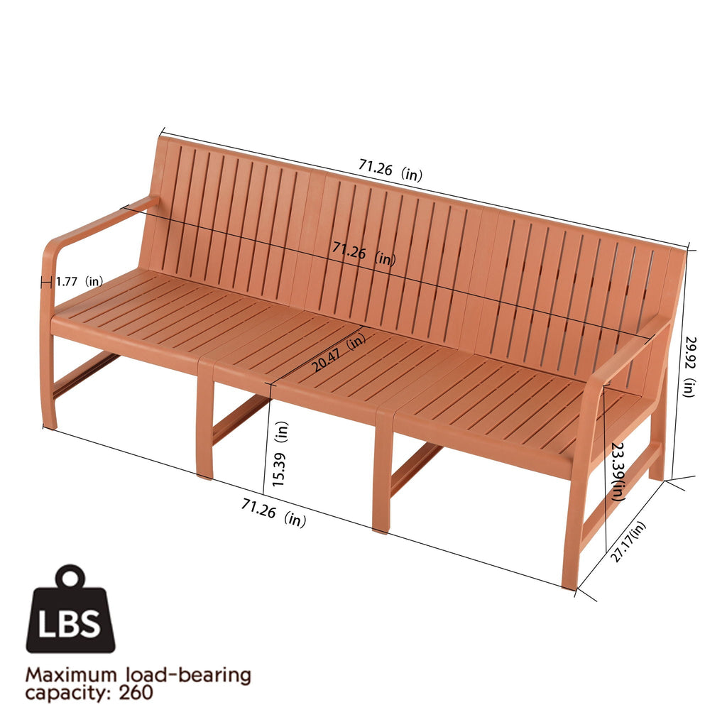 1 Piece Indoor / Outdoor 3 Seater Sofa, UV-Resistant, Waterproof and Durable