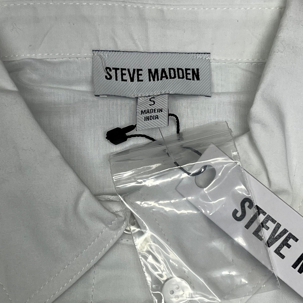 STEVE MADDEN Fit & Flare Shirt Dress Long Sleeve Button Cuff Women's Sz S Cloud