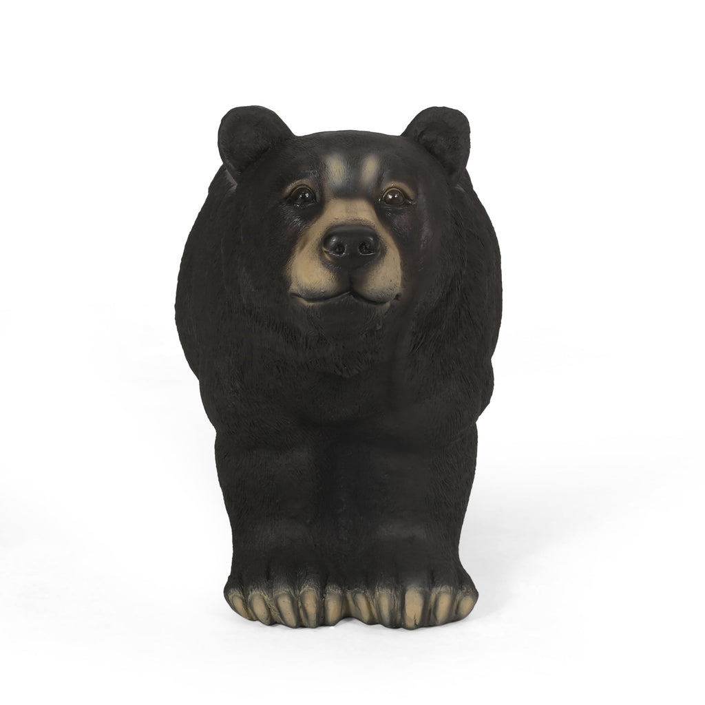 MGO Bear Bench, Concrete Outdoor Bench, Matte Black