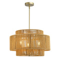 Boho Rattan 3-Light Chandelier