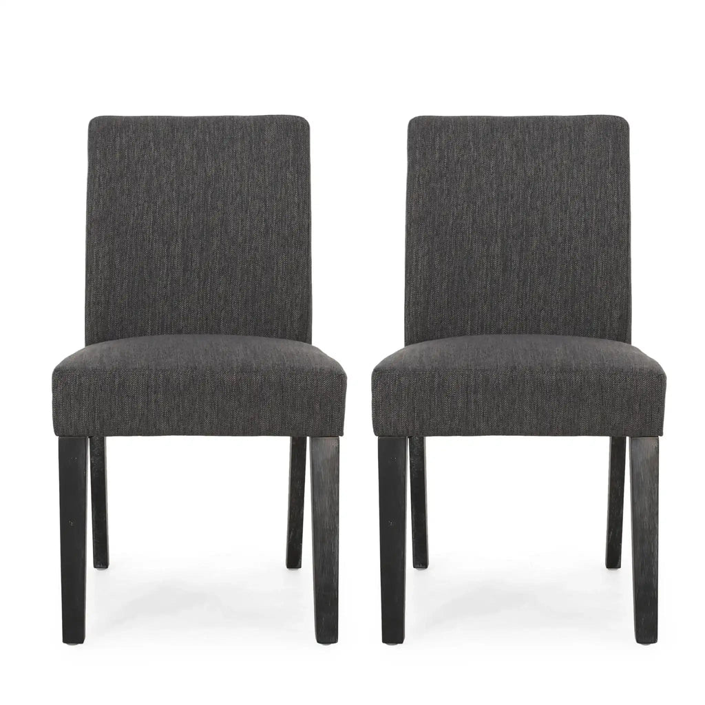Contemporary Dining Chair With Upholstered Seating and Tapered Legs