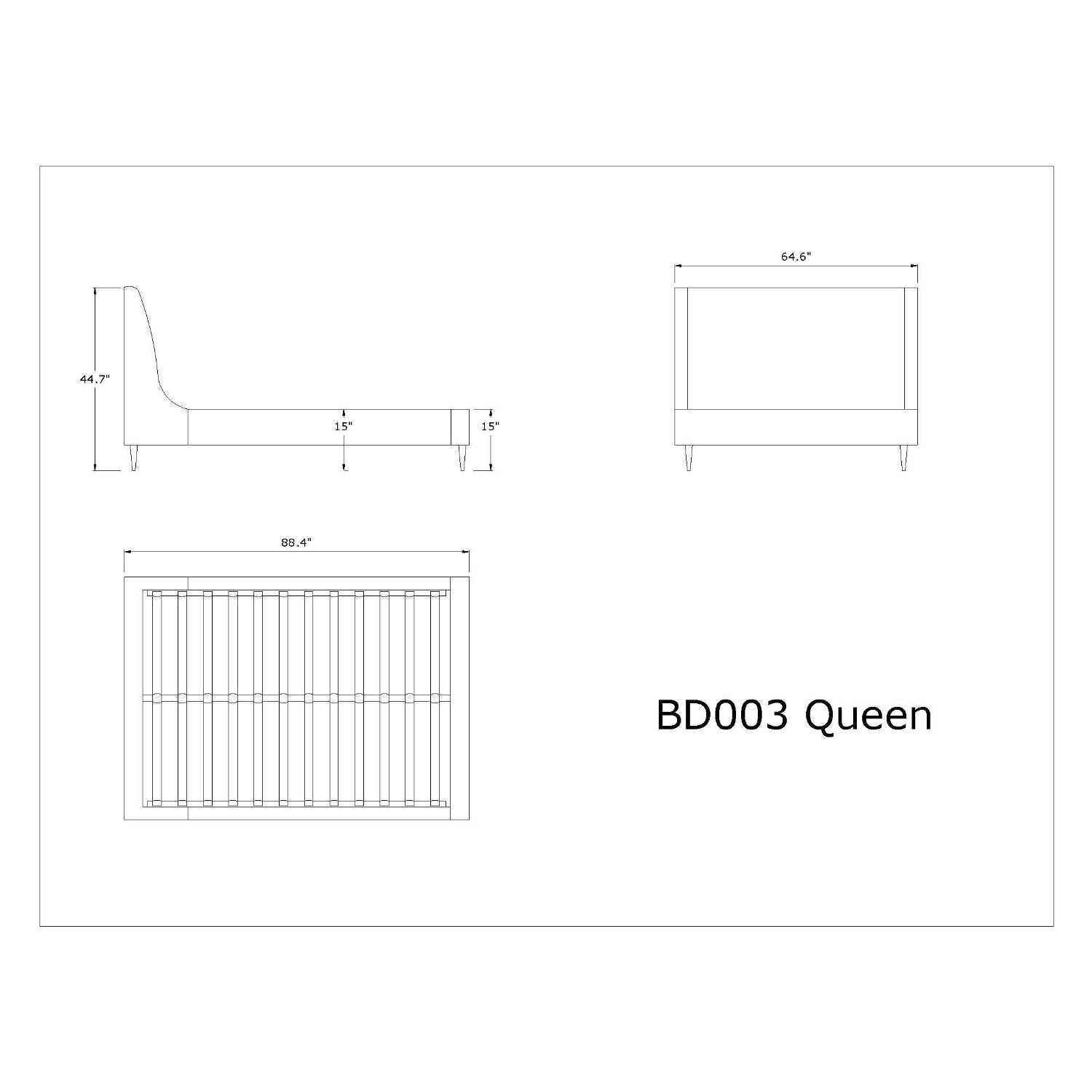 Heather - Modern Upholstered Bed