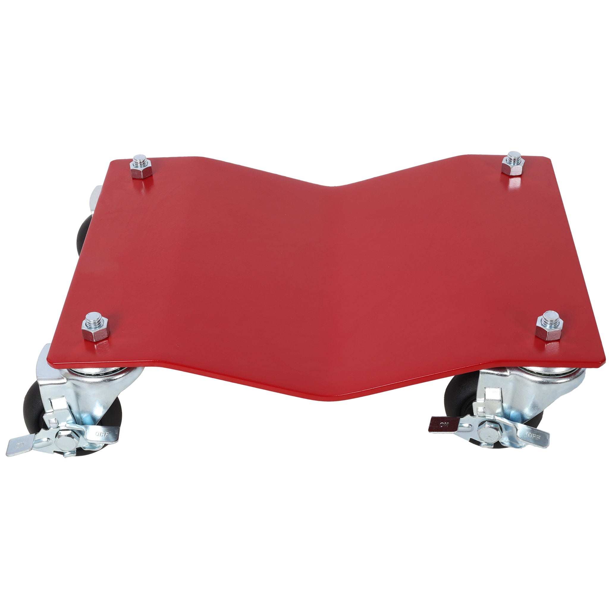 Heavy Duty Steel Vehicle Dollies with Brakes, 2500Lbs Capacity