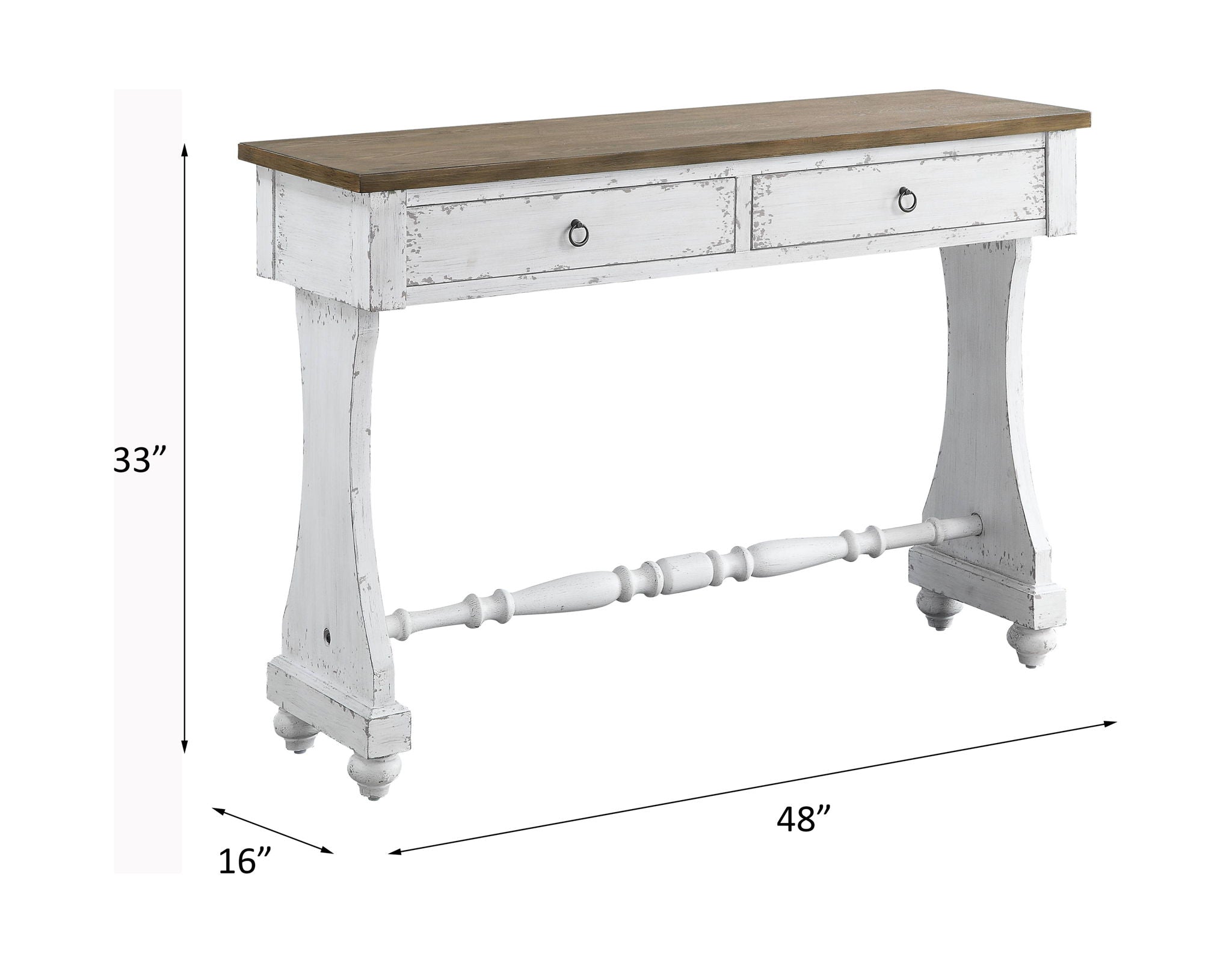 Carminda Console Table in Antique White