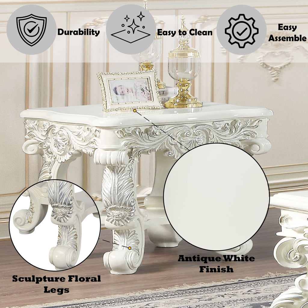Adara Elegant White Coffee Table