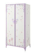 Priya II Synthetic Leather Purple Wardrobe