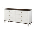 Carena Dresser with Jewelry Tray - White / Walnut