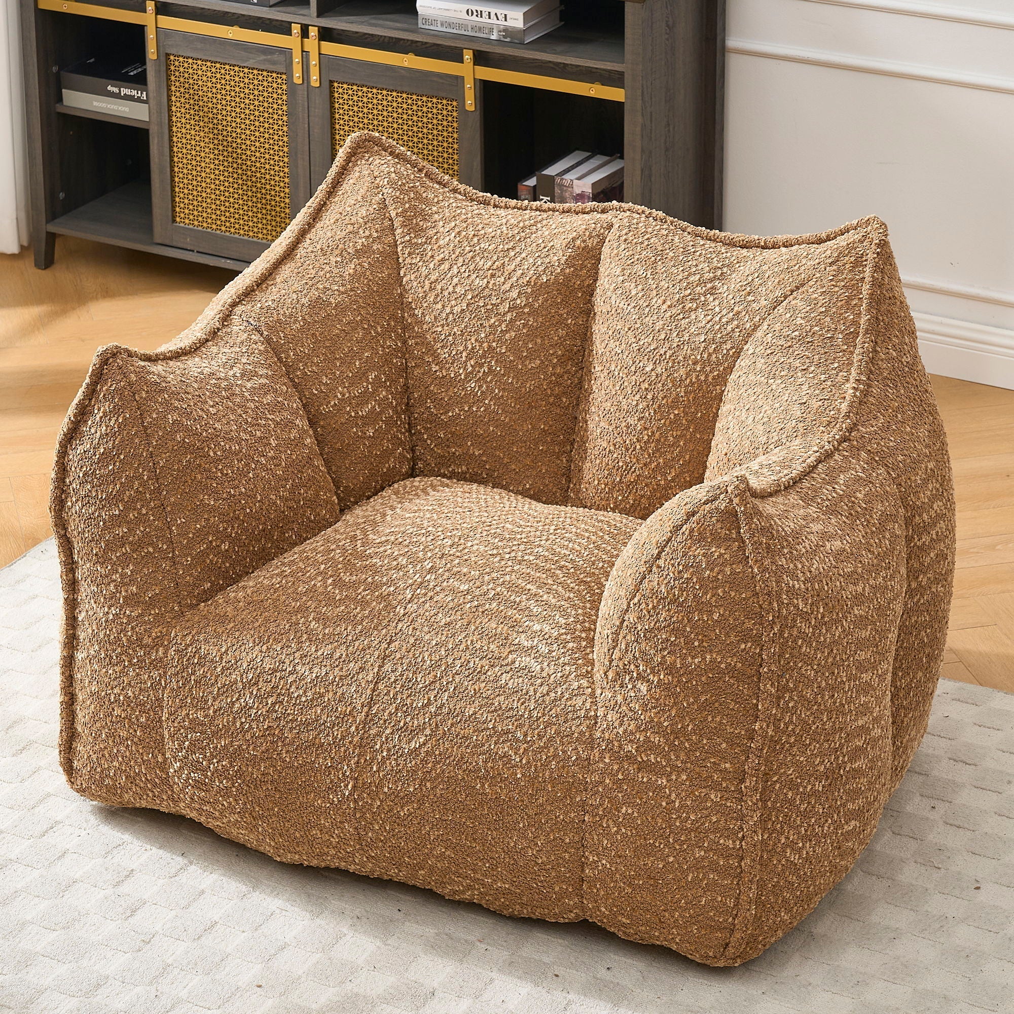 Comfortable Chenille Sofa Chairs With Highly Resilient Foam