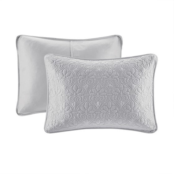 Reversible Quilt Set Grey Full/Queen