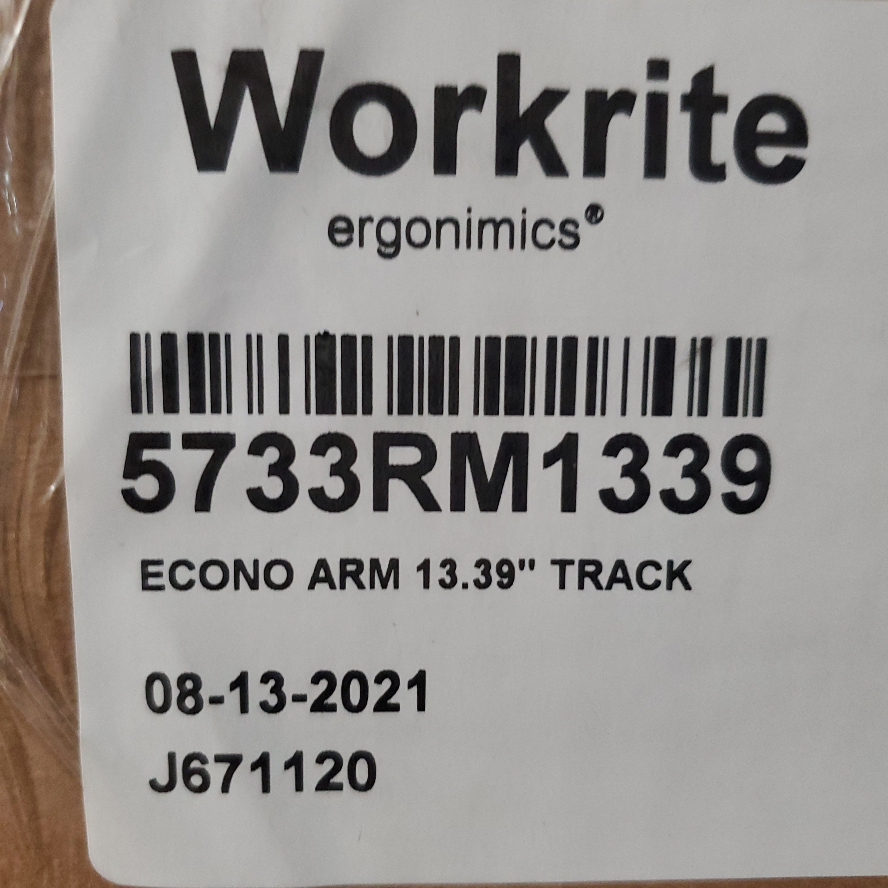 WORKRITE Ergonomics Econo Adjustable Keyboard Pinnacle 2 Extended Arm 13.39" Track 5733RM1339 (New)