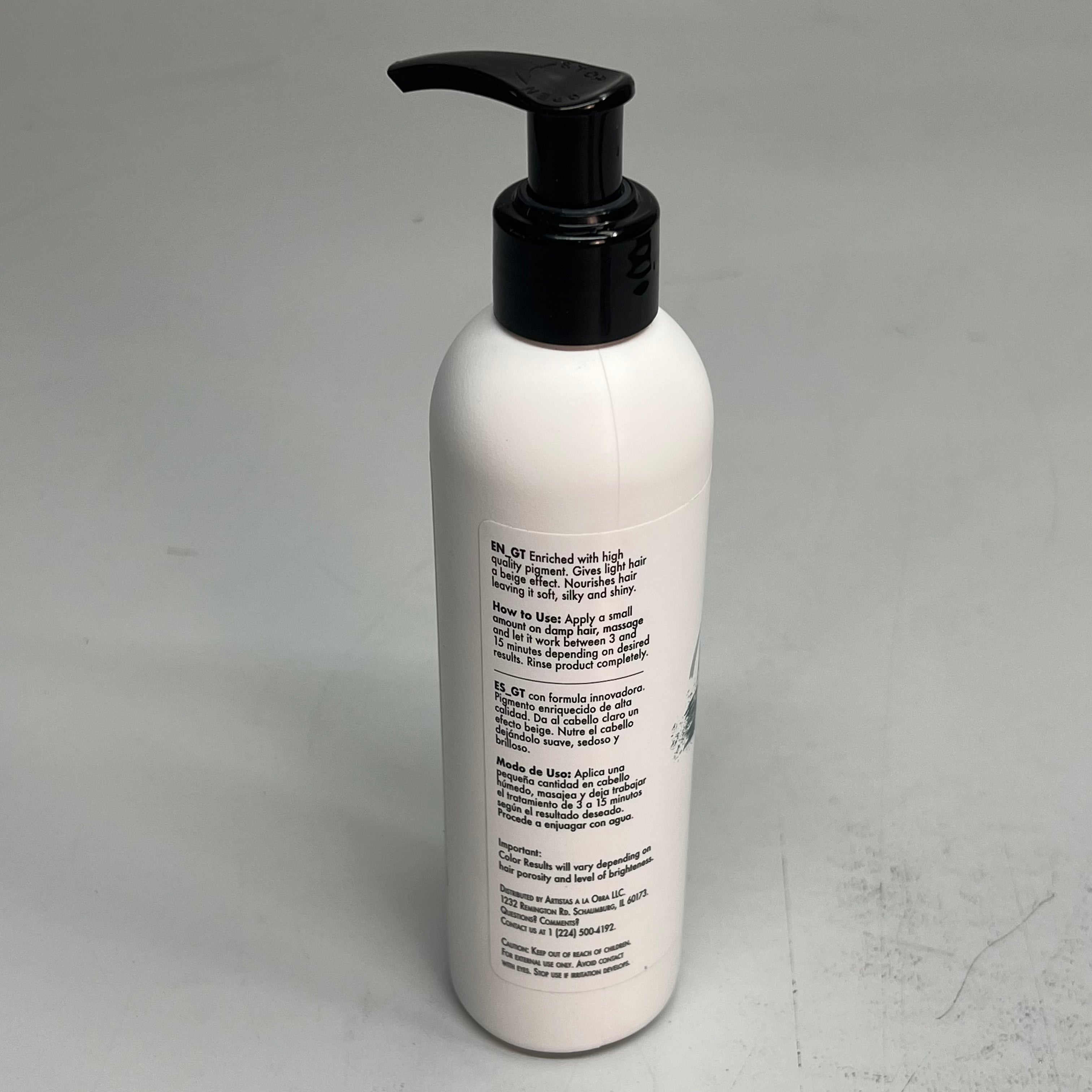 ARTISTAS A LA OBRA Nourishing Green Treatment/Mask & Toner Beige Effect 8fl Oz