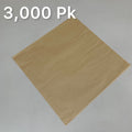BROWN PAPER GOODS (3,000 PACK) Plain Dry Wax Kraft Sandwich Wrap 15"x15" 7B15NK