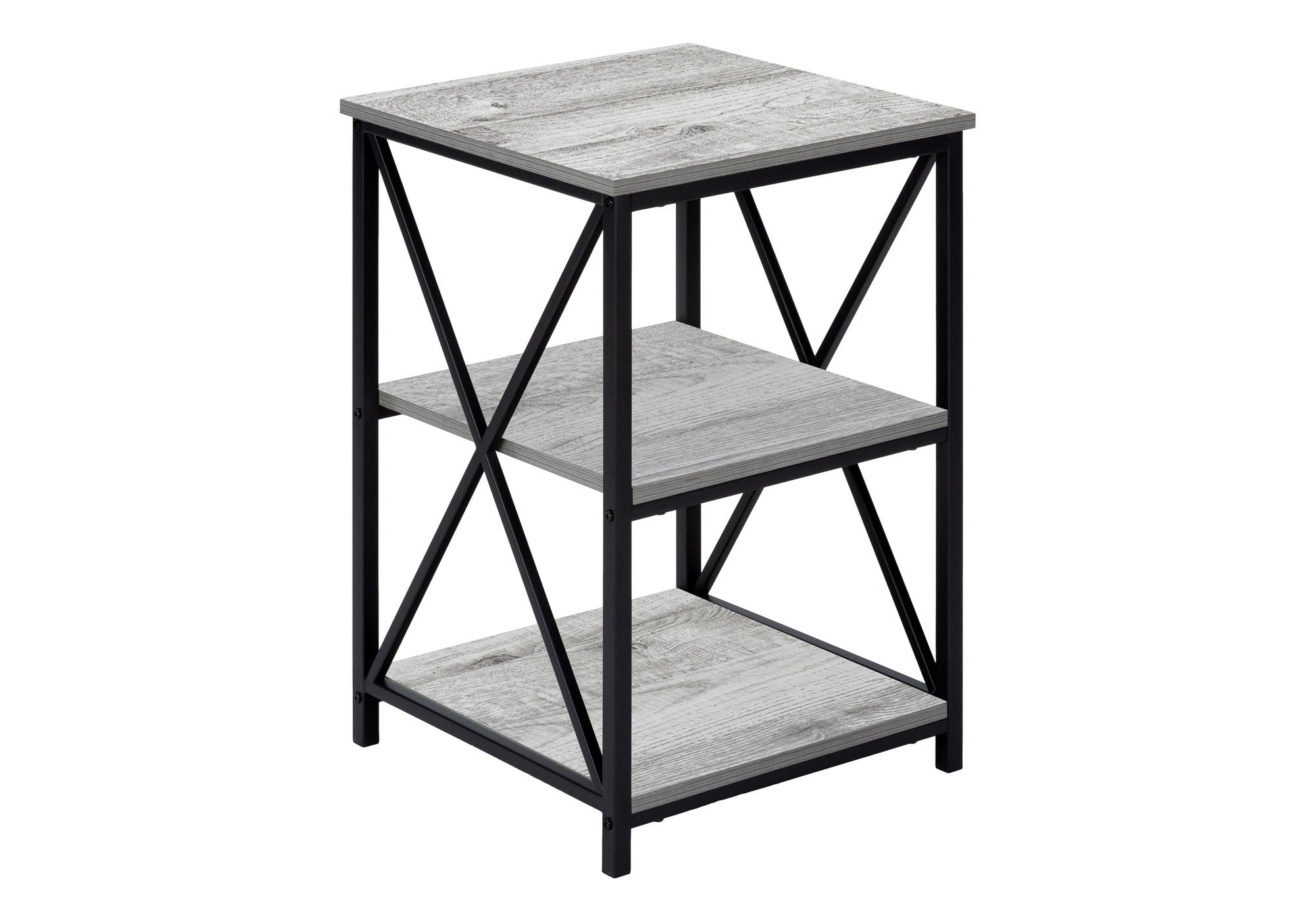 3 Tier Accent Table Side Marble Look Contemporary & Modern