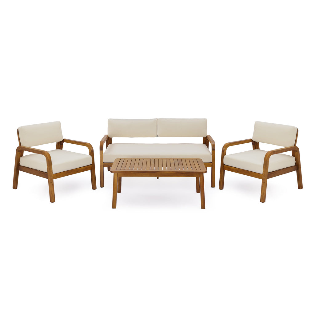 4-Pieces Outdoor Sofa Set with Cushions