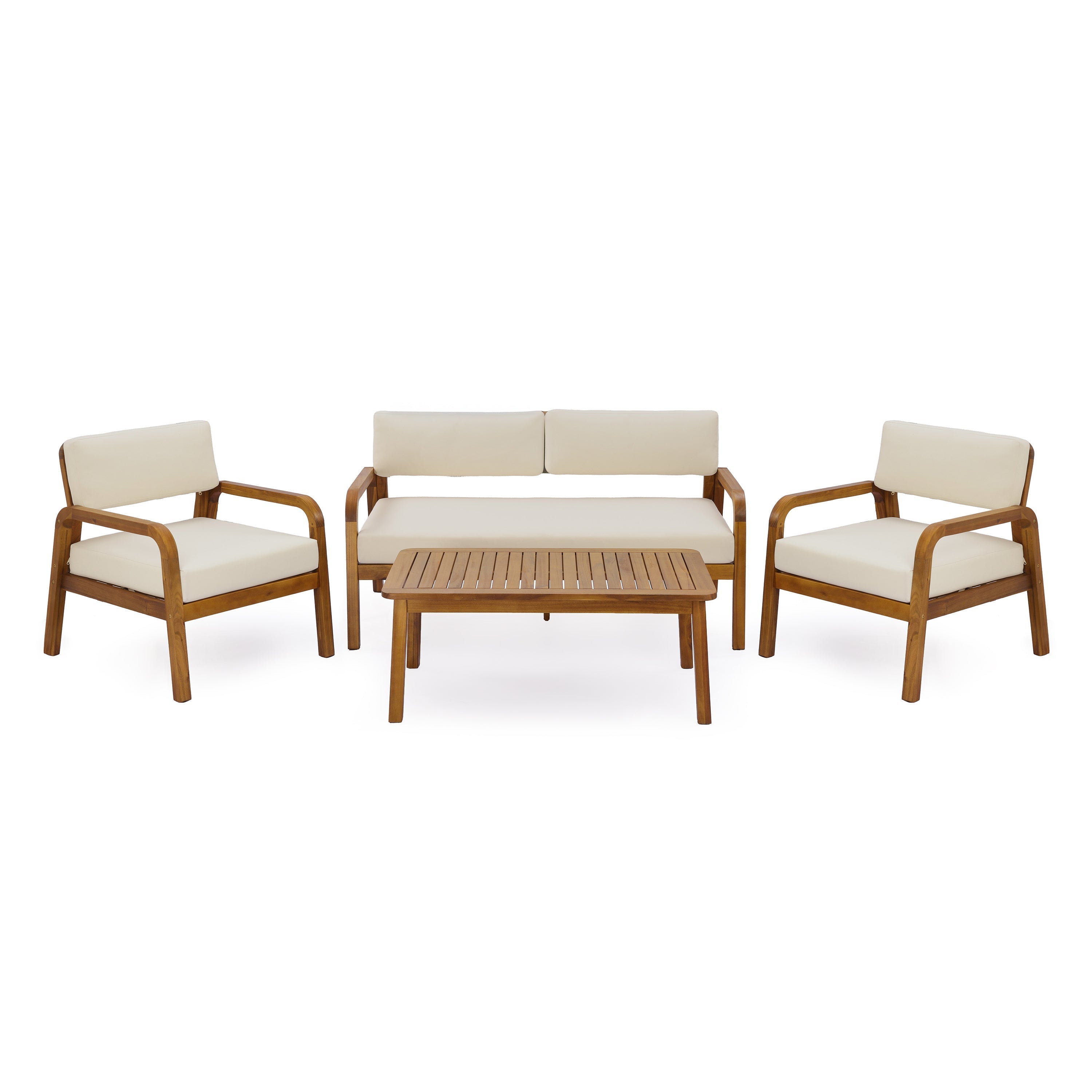 4-Pieces Outdoor Sofa Set with Cushions