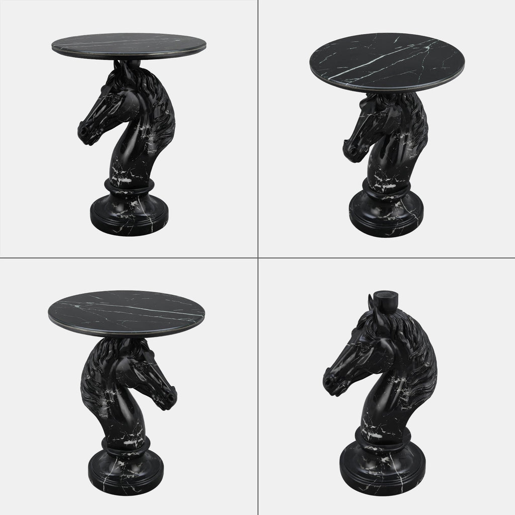 Horse Head Accent Table Animal Statue End Table