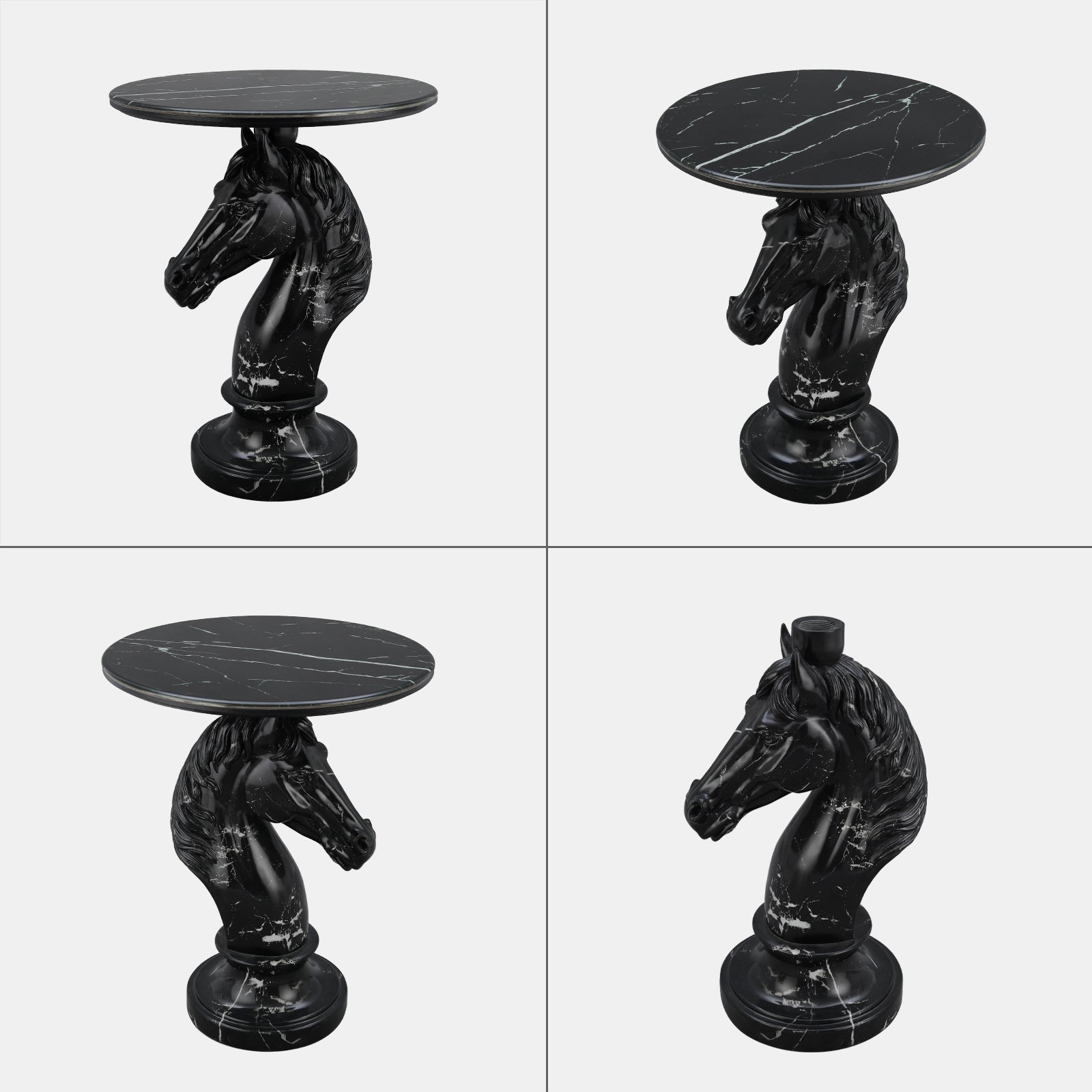 Horse Head Accent Table Animal Statue End Table