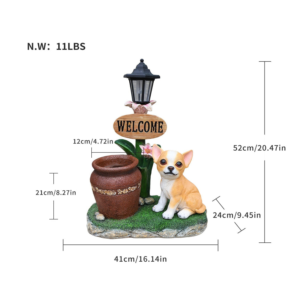 Sitting Corgi Dog Planter Outdoor Decor