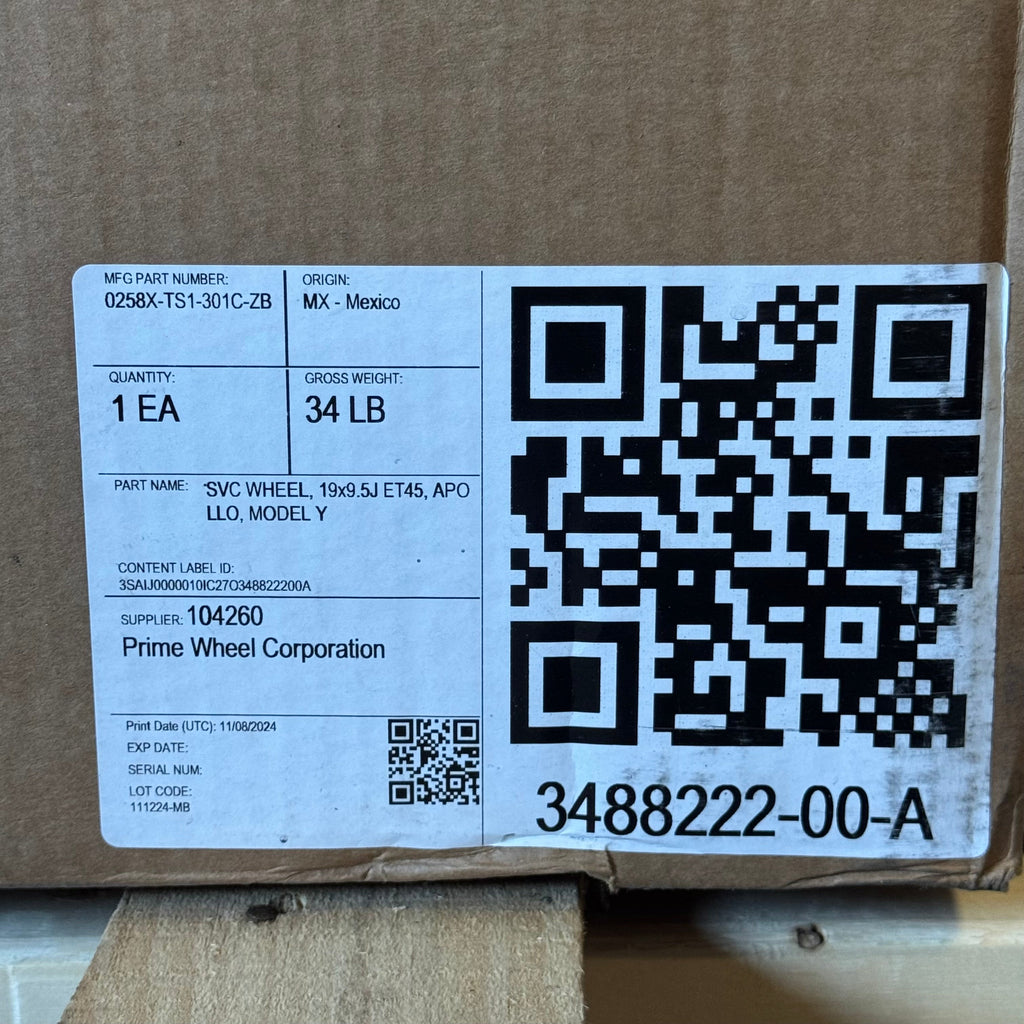 PRIME WHEEL CORPORATION 2020 Tesla Model Y Factory OEM Wheel Rim