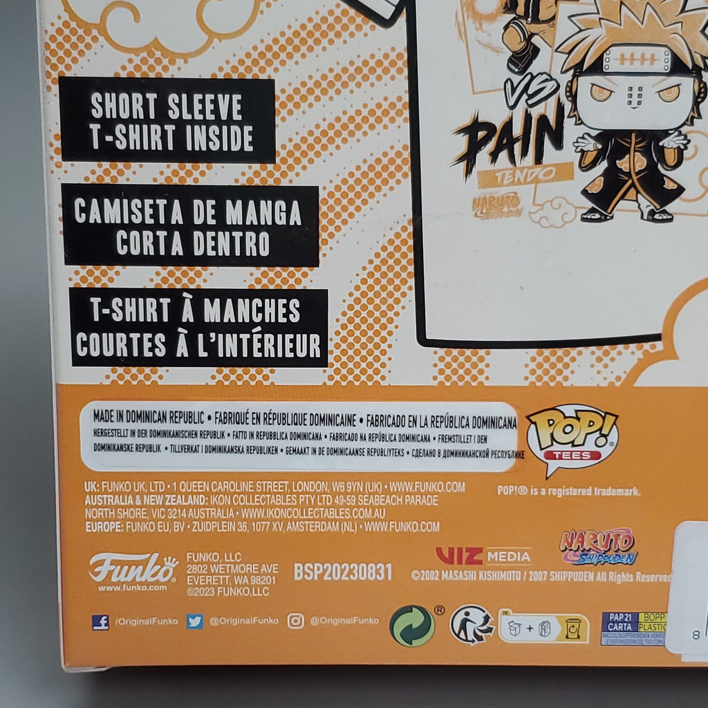 FUNKO Pop Naruto Shippuden Unisex T-Shirt SZ M Naruto vs Pain Boxed Tee