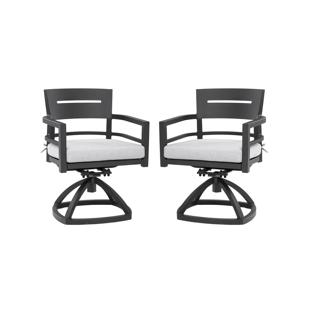 Outdoor Patio Aluminum Swivel Rocker 2PCs with Sunbrella Cushions