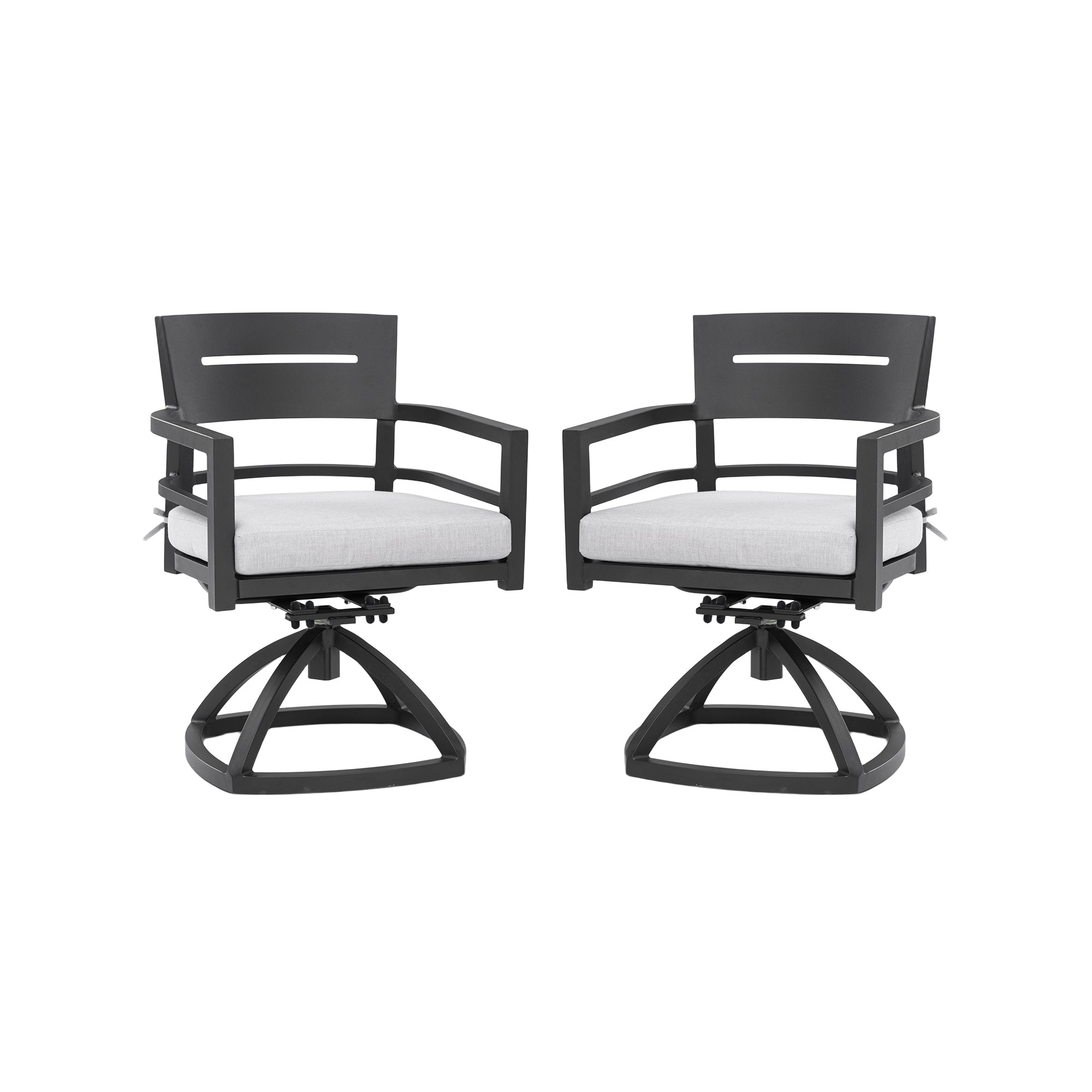 Outdoor Patio Aluminum Swivel Rocker 2PCs with Sunbrella Cushions