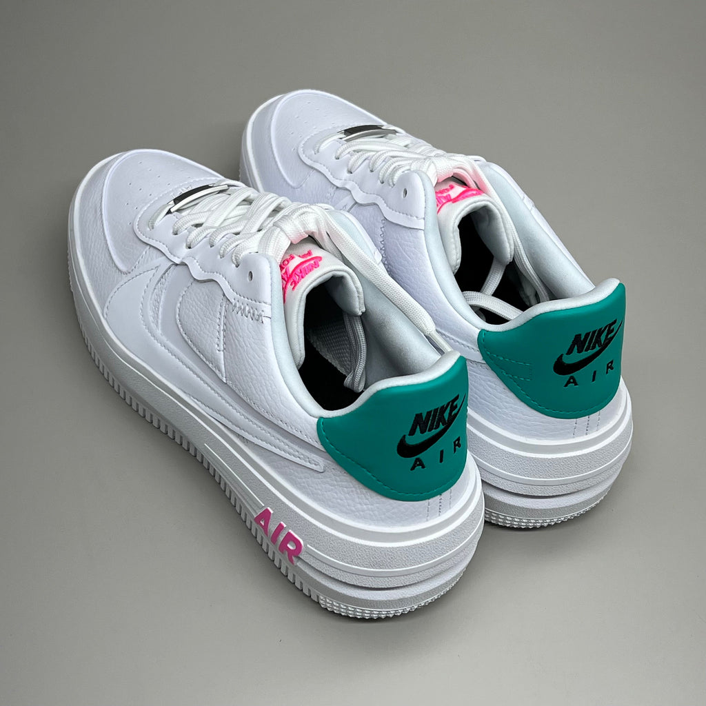 NIKE Air Force 1 PLT.AF.ORM Tapered Toe Shoes Sz Women's 8.5 White/Pink/Blue FN7180-100