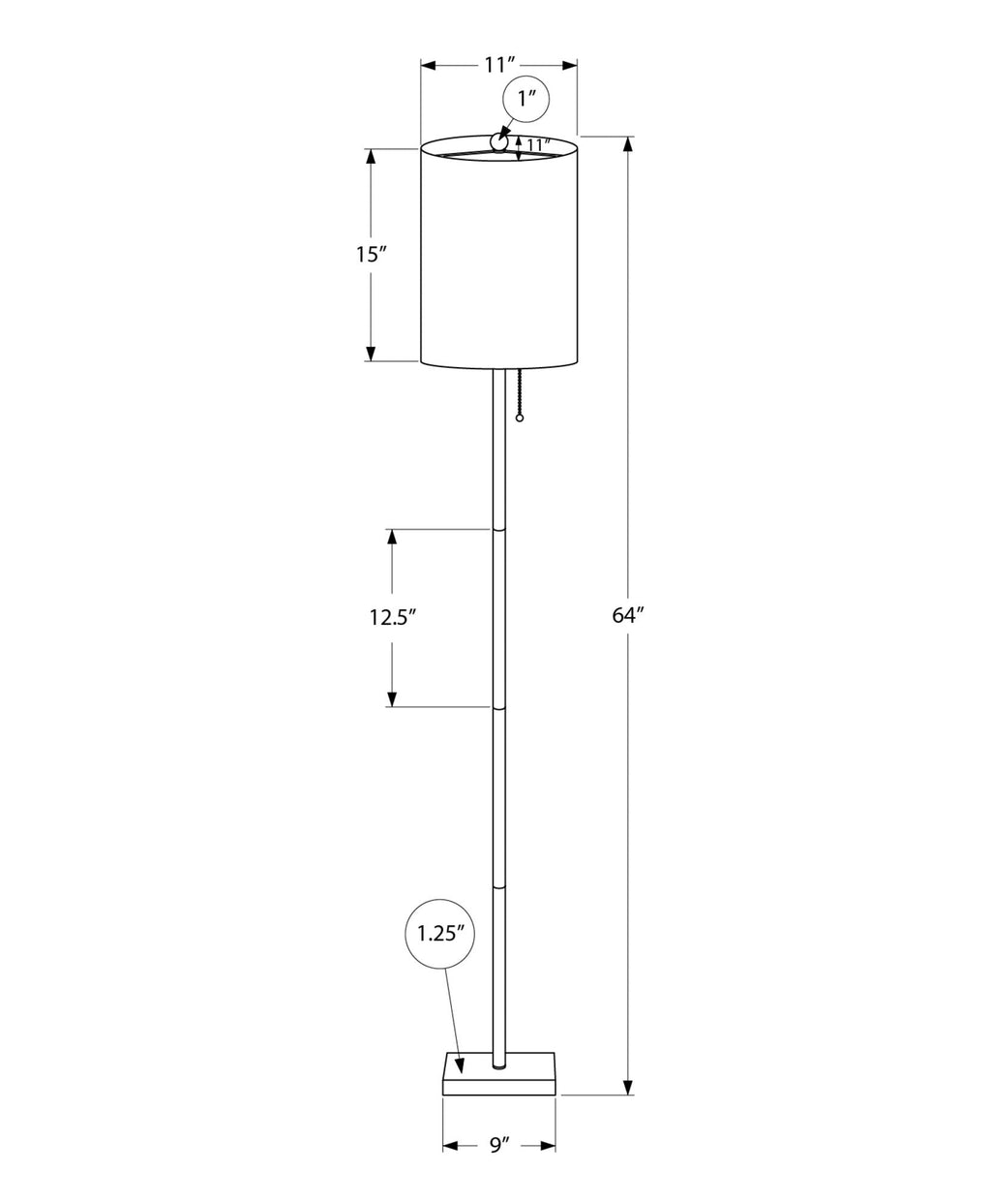 Brass Metal Lighting Floor Lamp