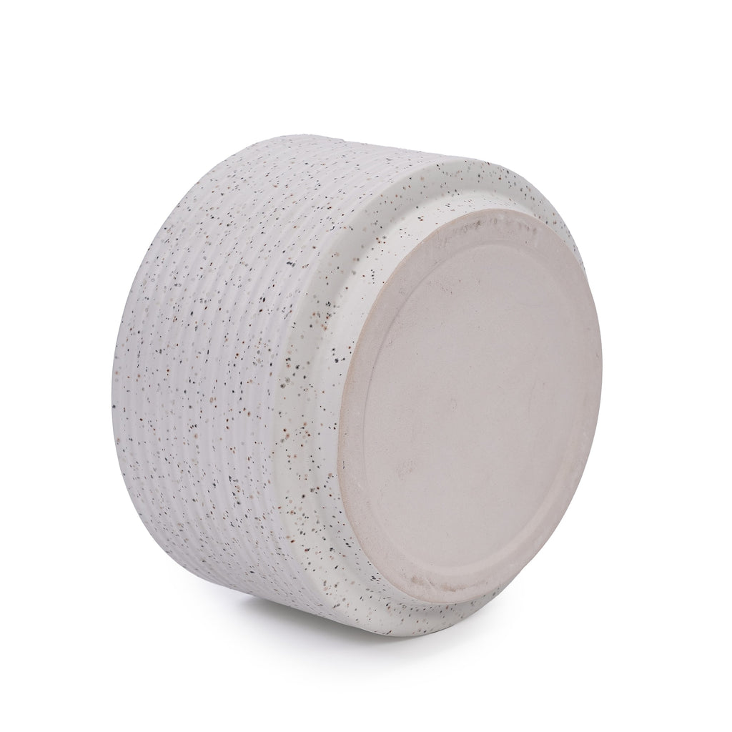 2 Pieces Ceramic Flowerpot Set, Milk White