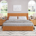 Solid Wood Platform Bed Frame with Headboard, King Size