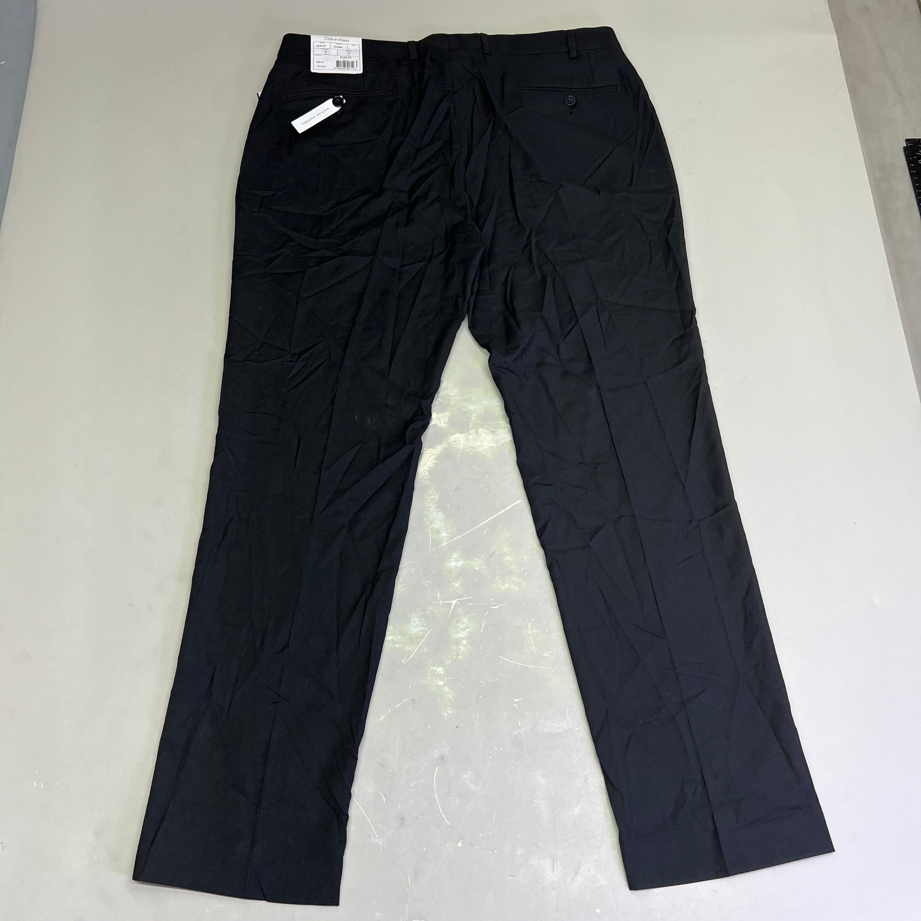 CALVIN KLEIN Slim Fit Slack Dress Pants Men's Sz 36W X 30L Black JMROPJJX0001