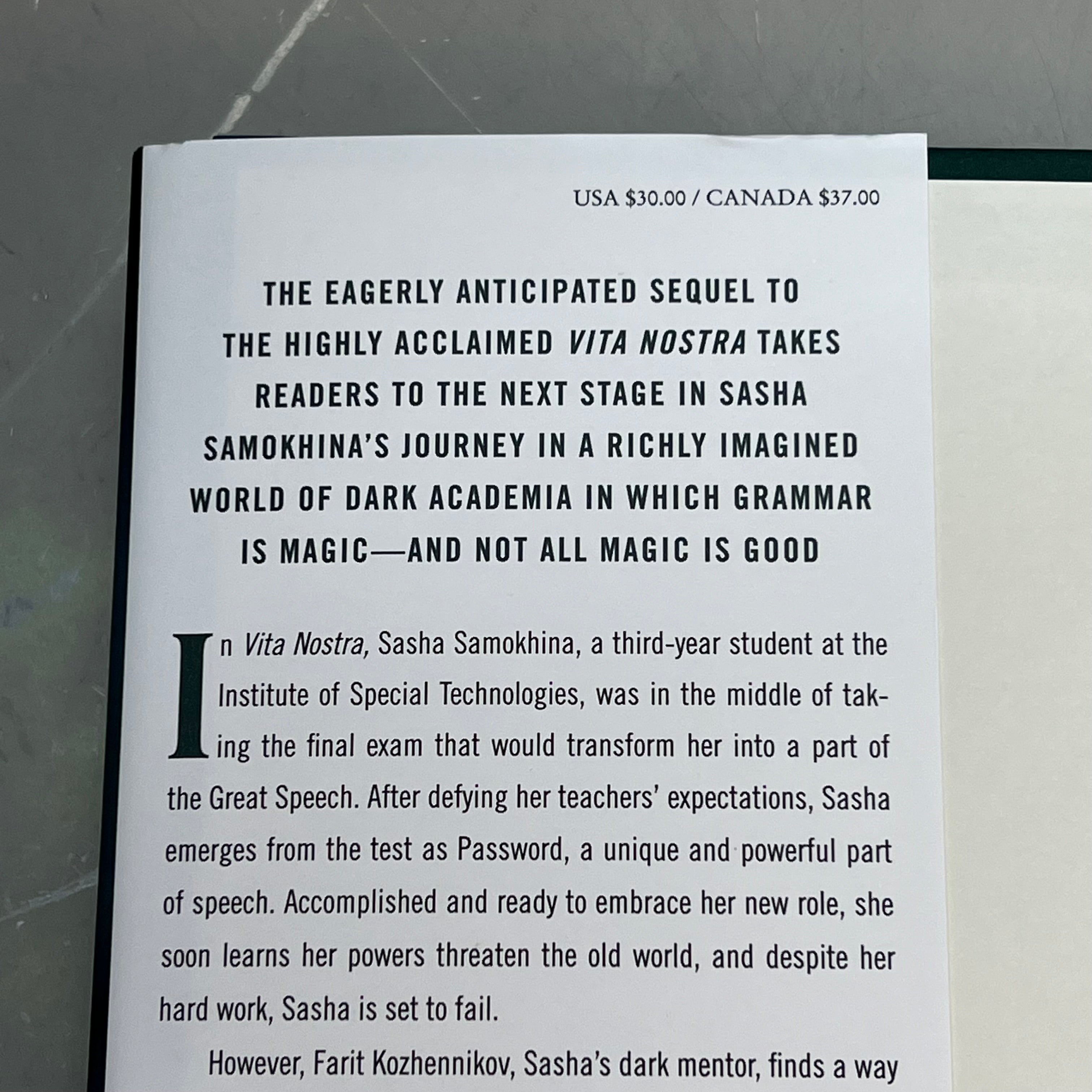 ASSASSIN OF REALITY  Vita Nostra Book 2 Hardback By Marina & Sergey Dychenko