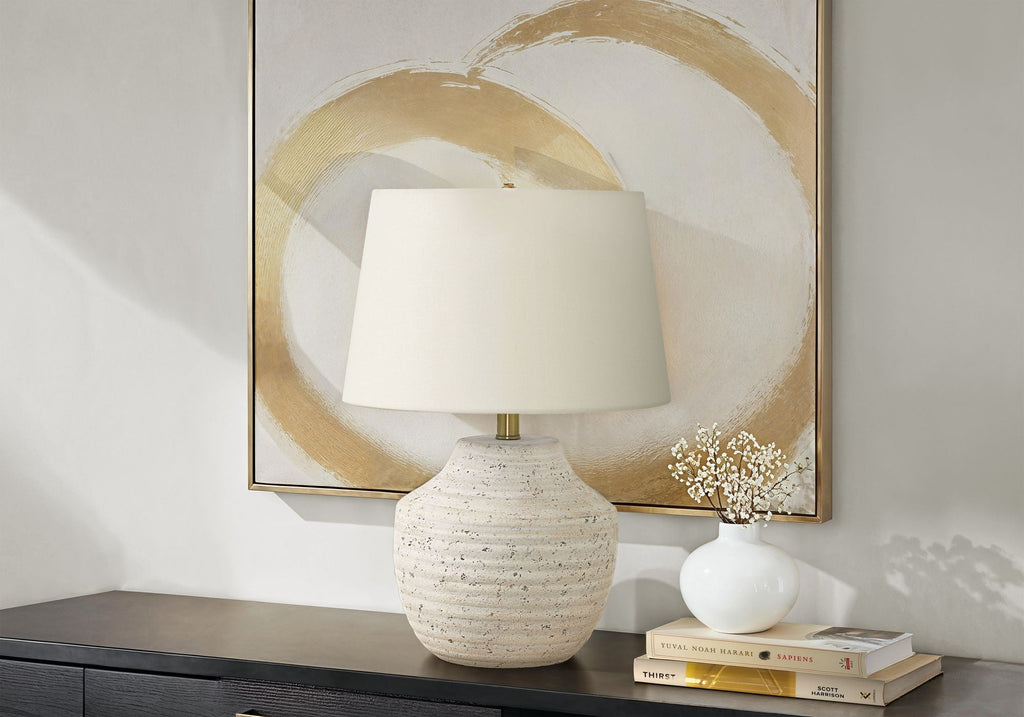 Modern Lighting Table Lamp Concrete Cream