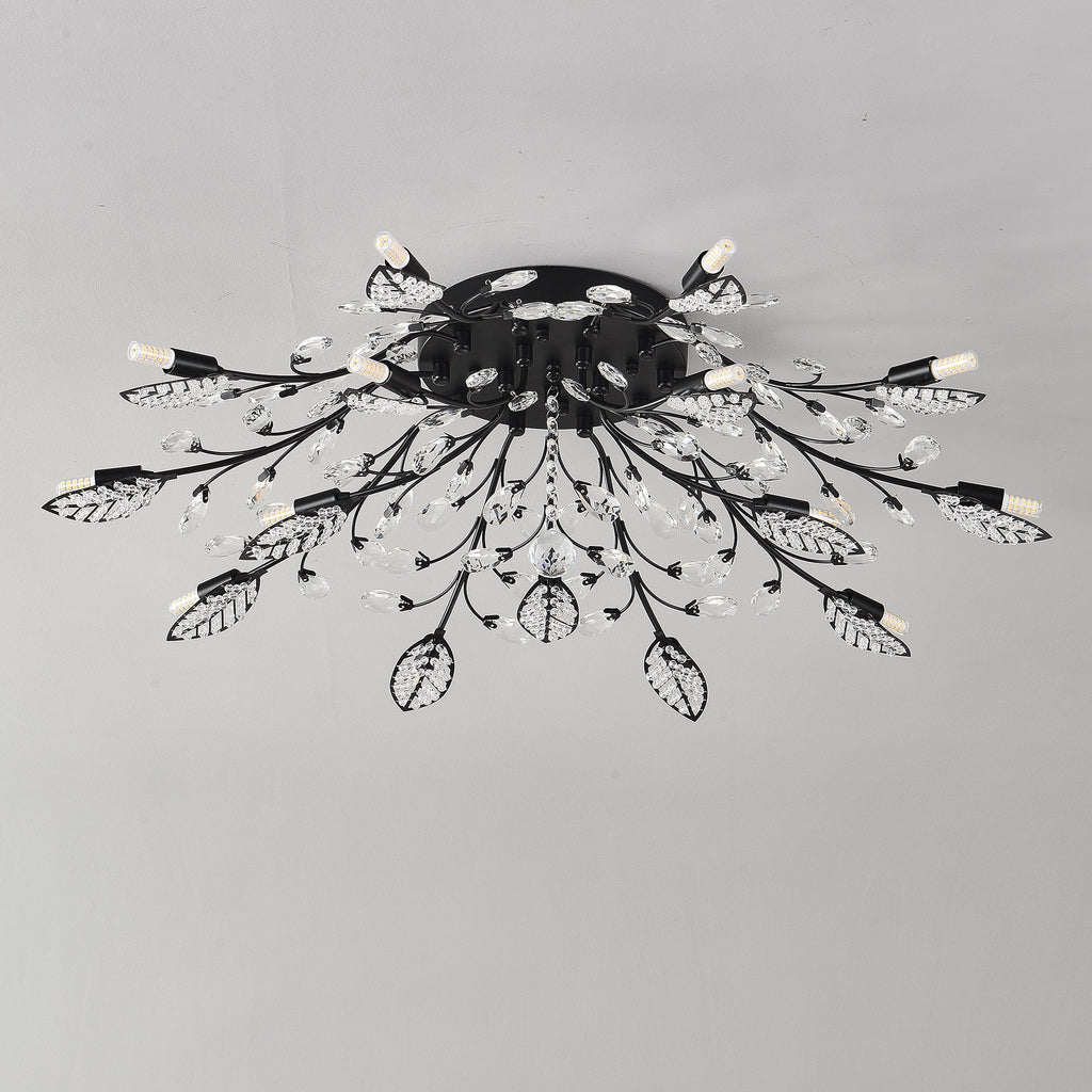 15-Light Chandelier Crystal Ceiling Lamp