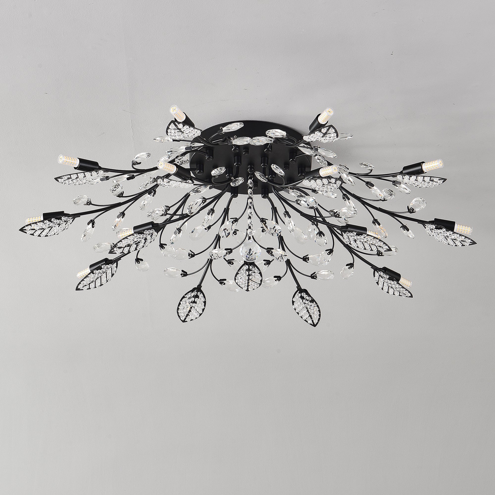 15-Light Chandelier Crystal Ceiling Lamp
