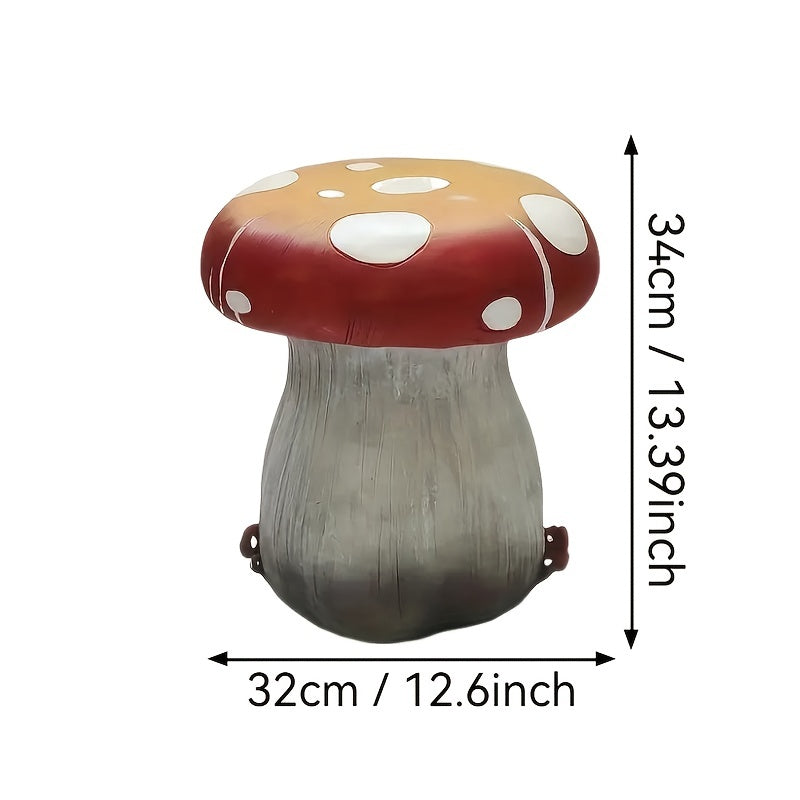 13.4' Oversized Mushroom Statue Stool