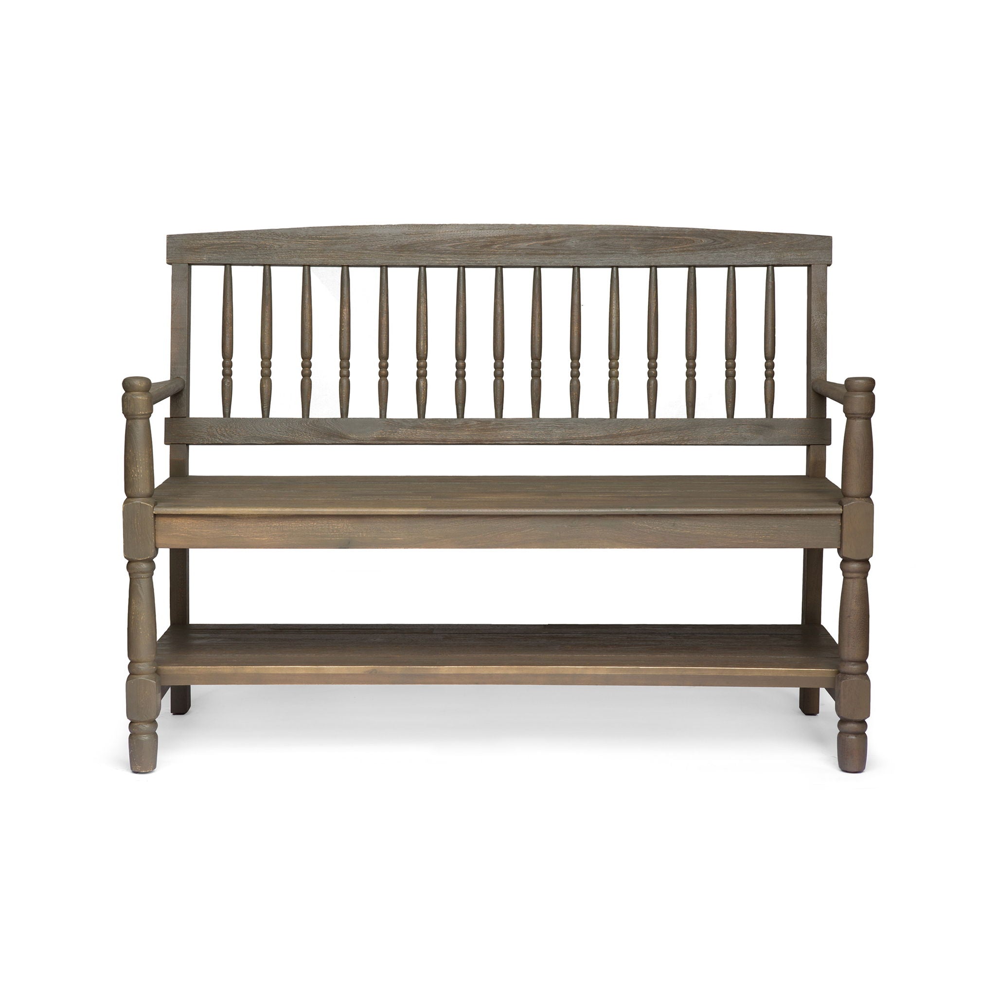 Imperial Bench With Built-In Shelf