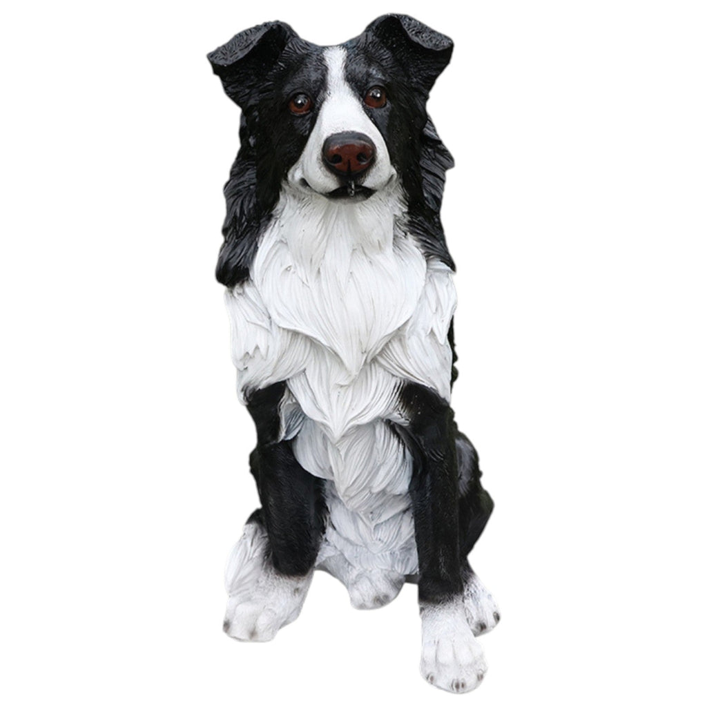 Outdoor Garden Border Collie Dog Statue Greeter