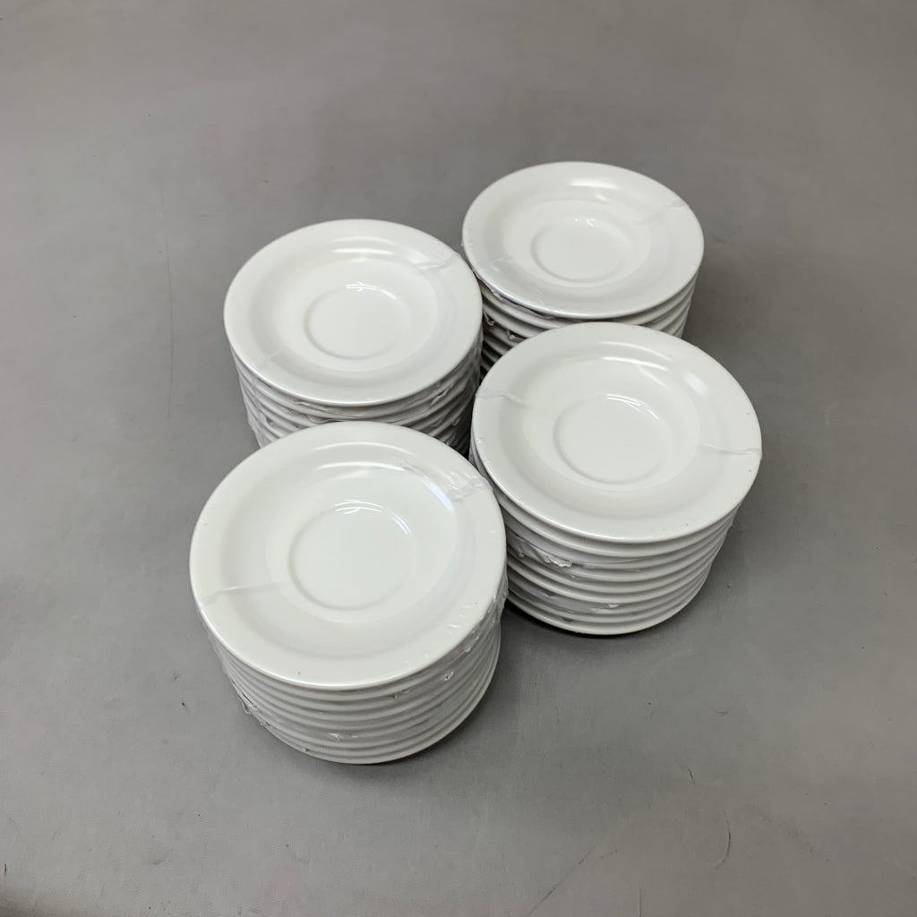 TUXTON (36 PACK) Ceramic Round Reno/Nevada Saucer  5 1/2" Eggshell TNR-002