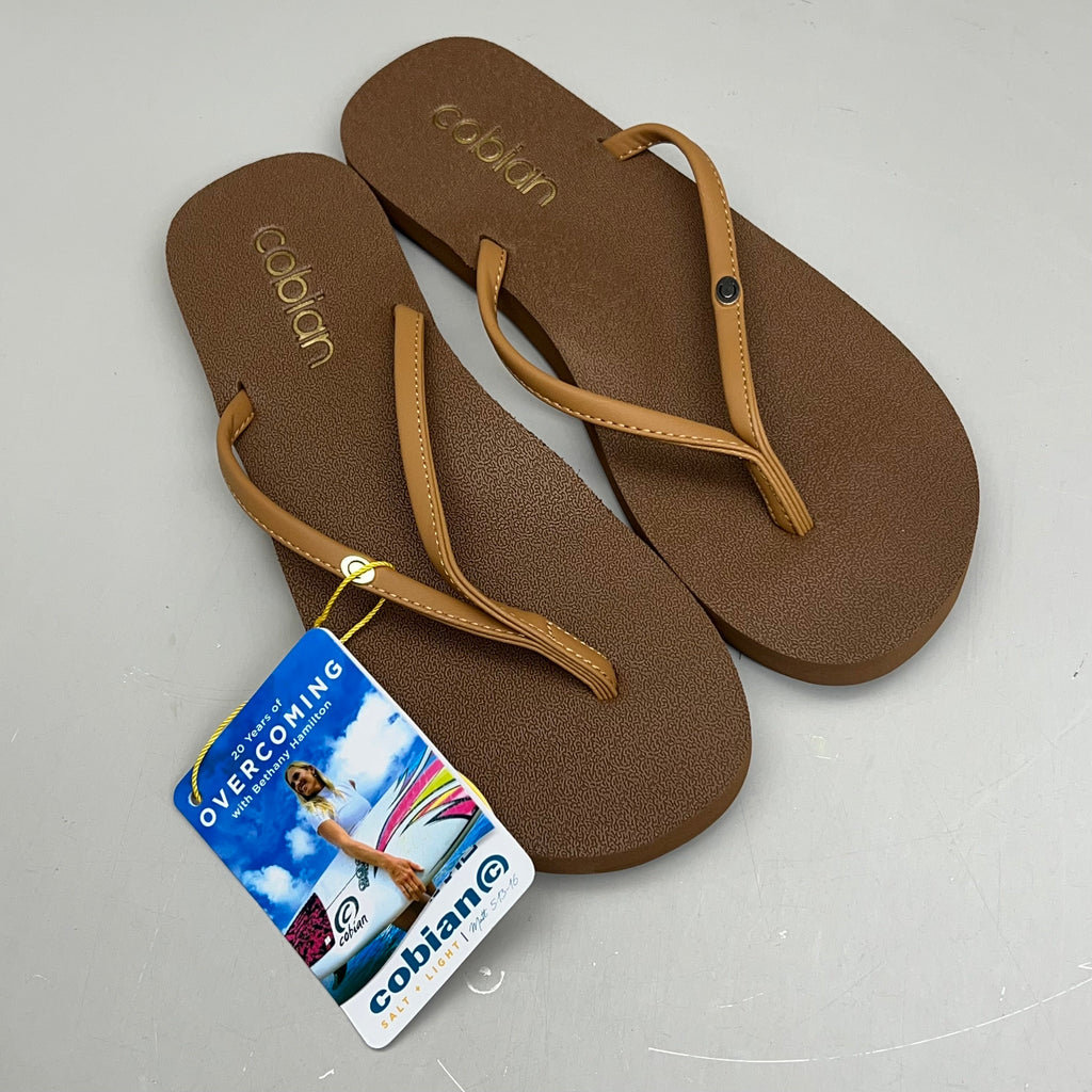 COBIAN Nia's Bounce 2 Synthetic Leather Sandals Women's Sz 10, EU 41 Tan NIA25-230-10