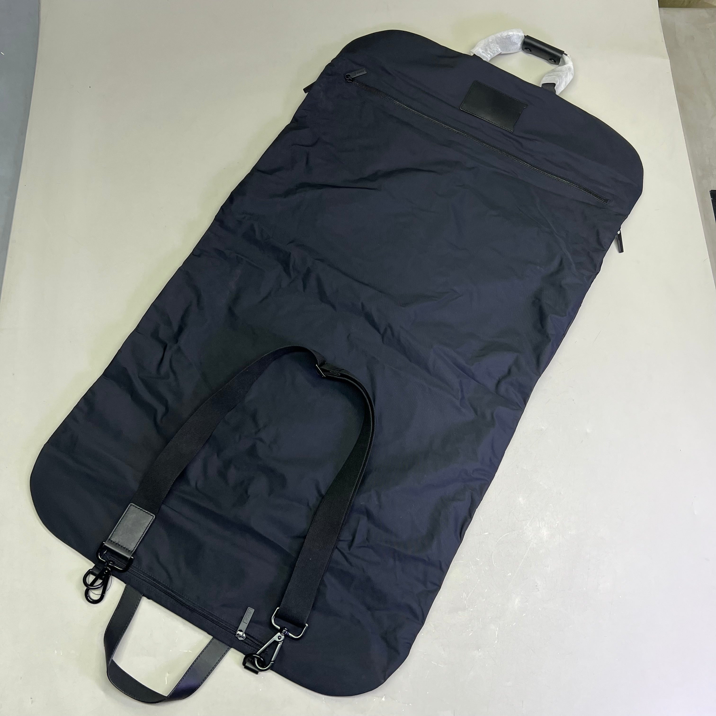 AWAY Garment Bag W/ Extra Carry Strap, Storage Pockets & Canvas Bag Black