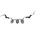 Iron Boo Banner With Bats, For Halloween Holiday Decor - Black / Gray / Orange